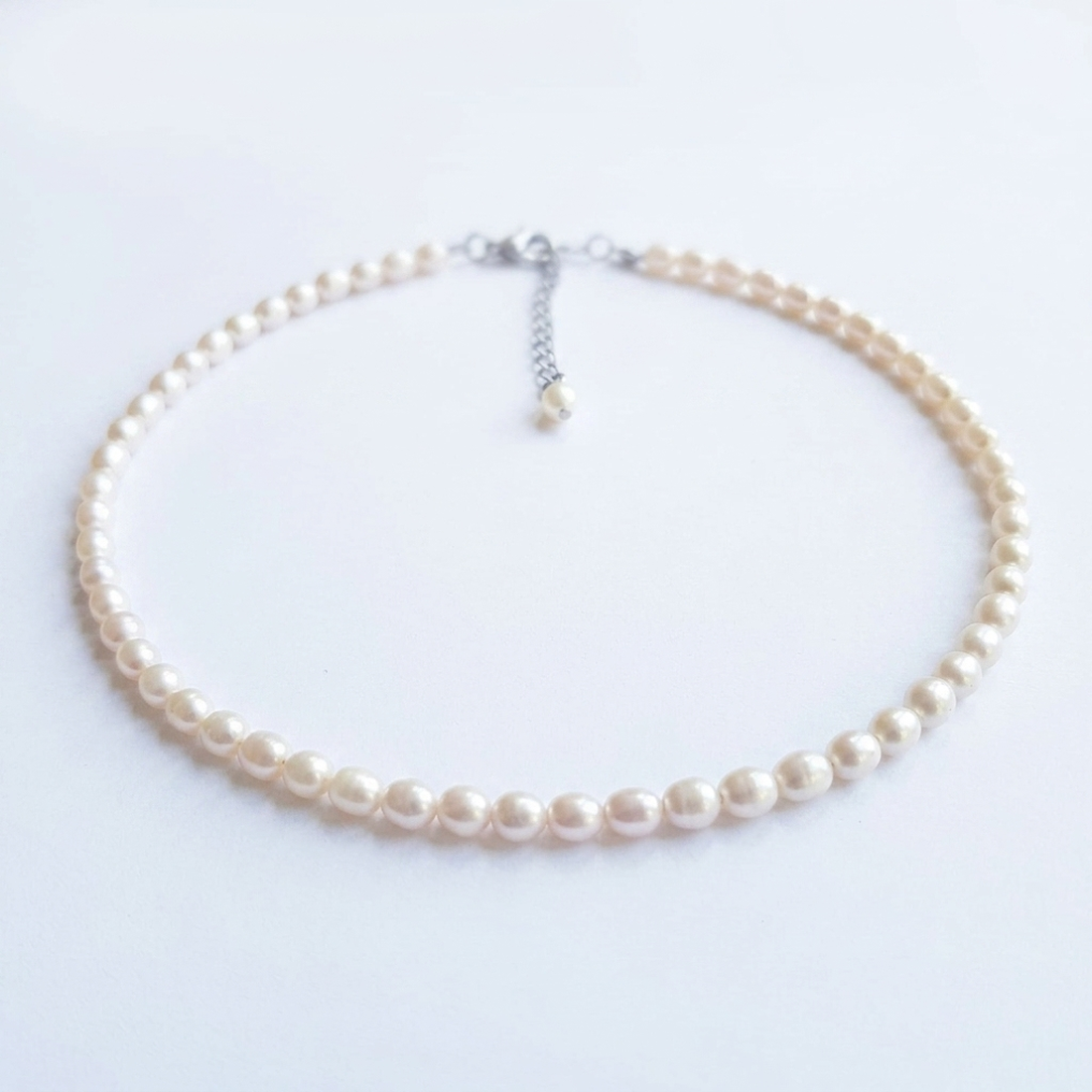 Colier din perle naturale de apa dulce colier choker alb - bijuterii - coliere - coliere din perle - Artynos.ro