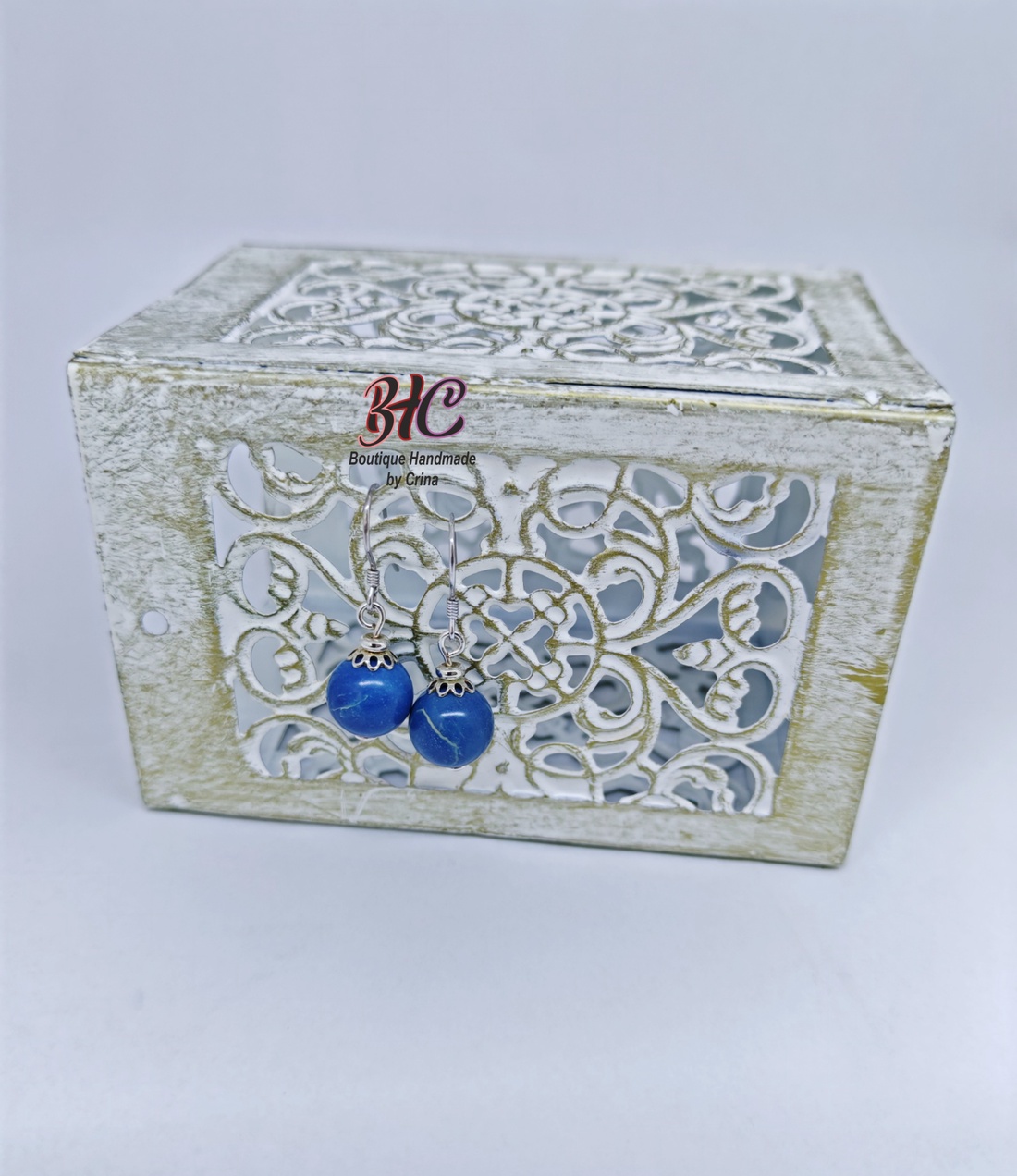 Cercei argint Jasp imperial albastru (regalit ) - bijuterii - cercei - cercei agățați - Artynos.ro Cercei argint Jasp imperial albastru (regalit ) - bijuterii - cercei - cercei agățați - Artynos.ro