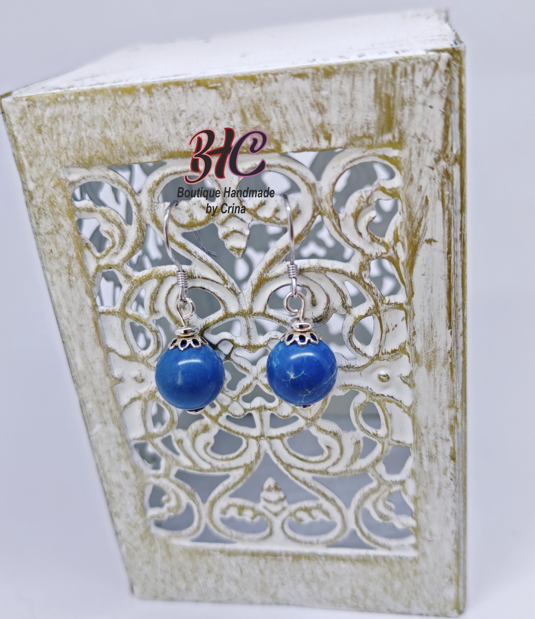 Cercei argint Jasp imperial albastru (regalit ) - bijuterii - cercei - cercei agățați - Artynos.ro Cercei argint Jasp imperial albastru (regalit ) - bijuterii - cercei - cercei agățați - Artynos.ro