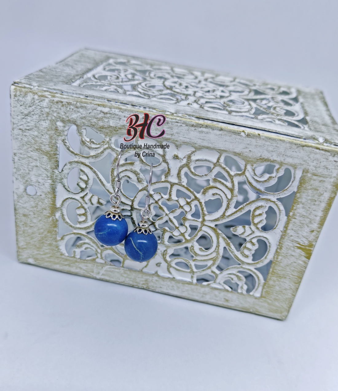 Cercei argint Jasp imperial albastru (regalit ) - bijuterii - cercei - cercei agățați - Artynos.ro Cercei argint Jasp imperial albastru (regalit ) - bijuterii - cercei - cercei agățați - Artynos.ro