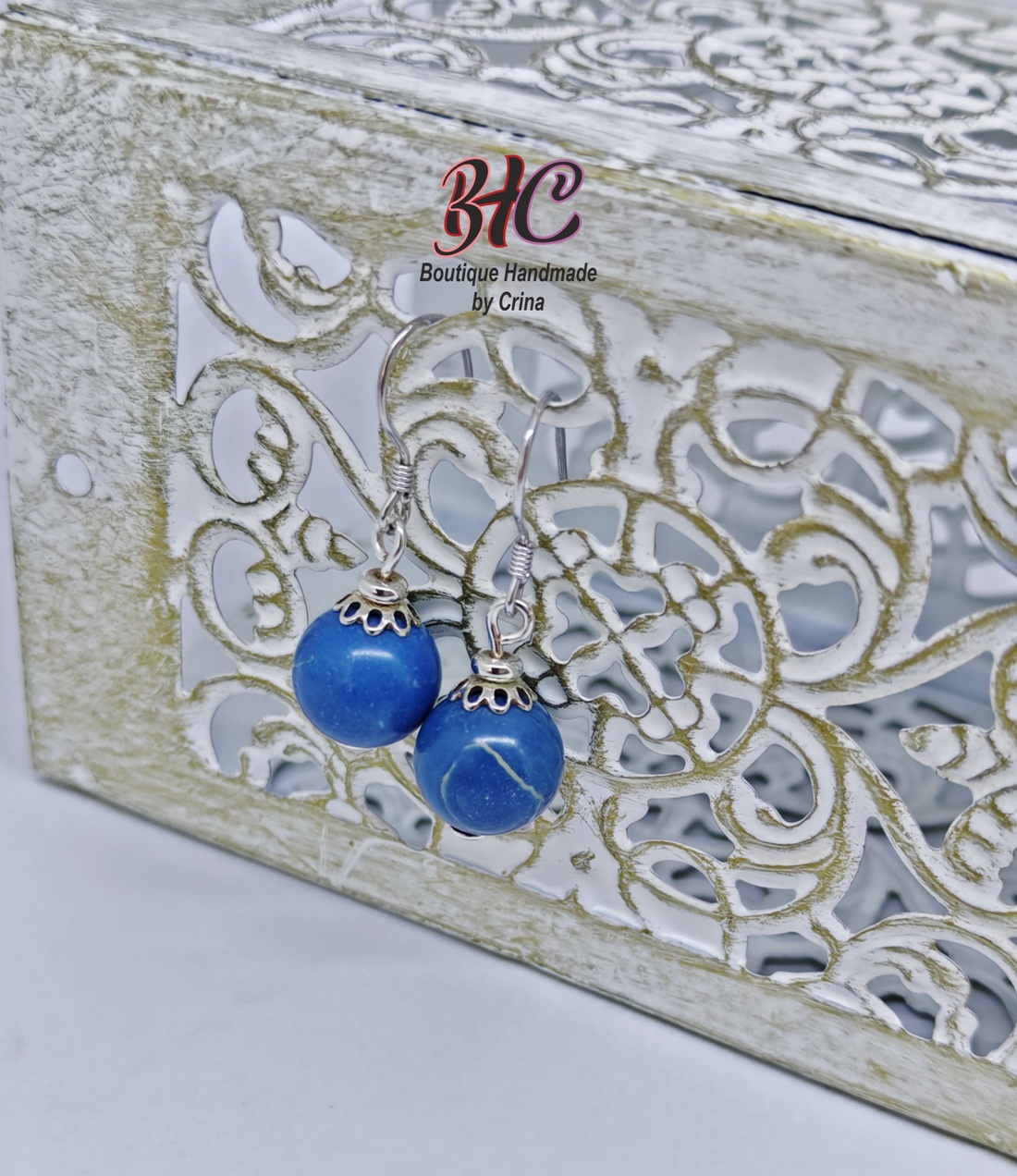 Cercei argint Jasp imperial albastru (regalit ) - bijuterii - cercei - cercei agățați - Artynos.ro Cercei argint Jasp imperial albastru (regalit ) - bijuterii - cercei - cercei agățați - Artynos.ro