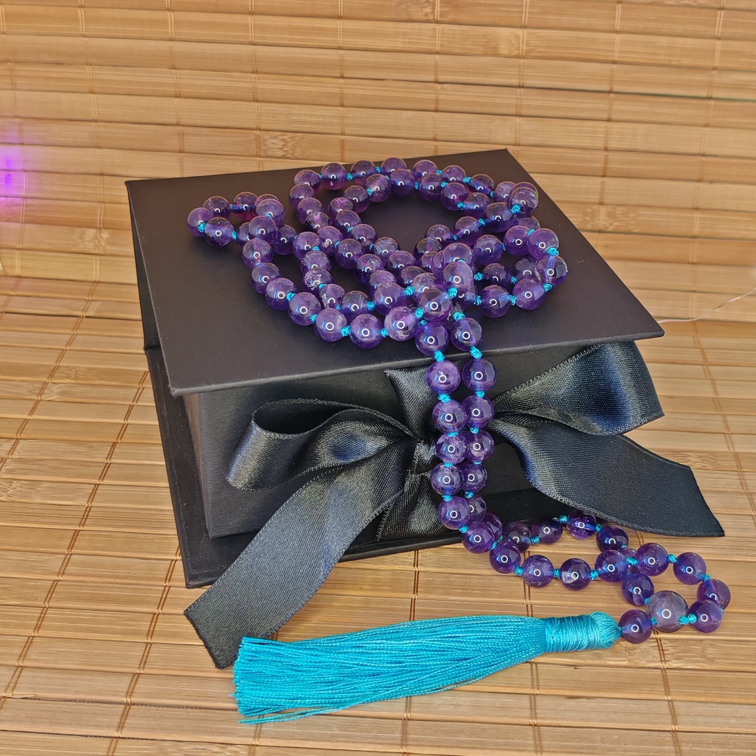 Mala 108  Ametist  - casă & stil de viață - decorațiuni de casă - decor spiritual - coliere mala - Artynos.ro
