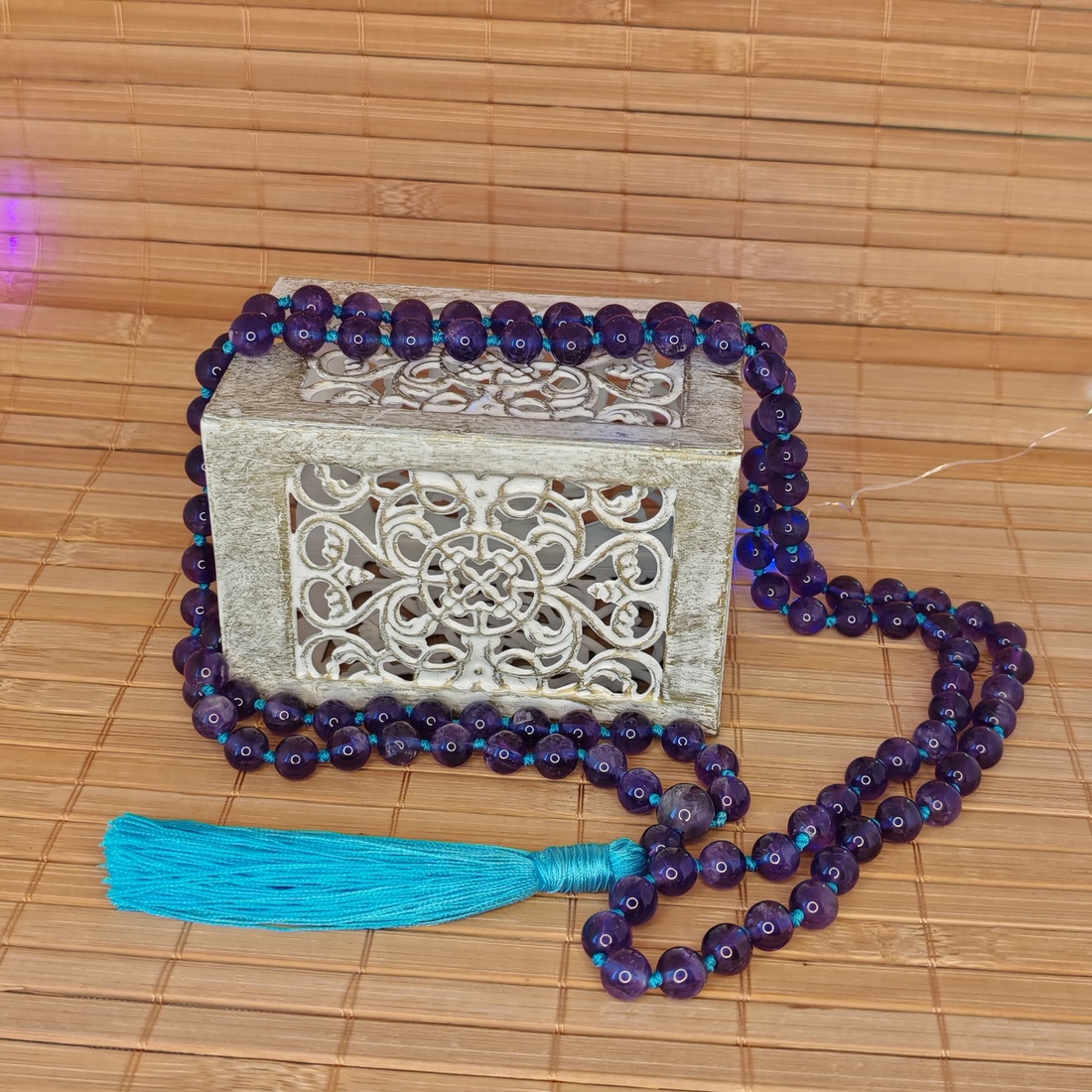 Mala 108  Ametist  - casă & stil de viață - decorațiuni de casă - decor spiritual - coliere mala - Artynos.ro