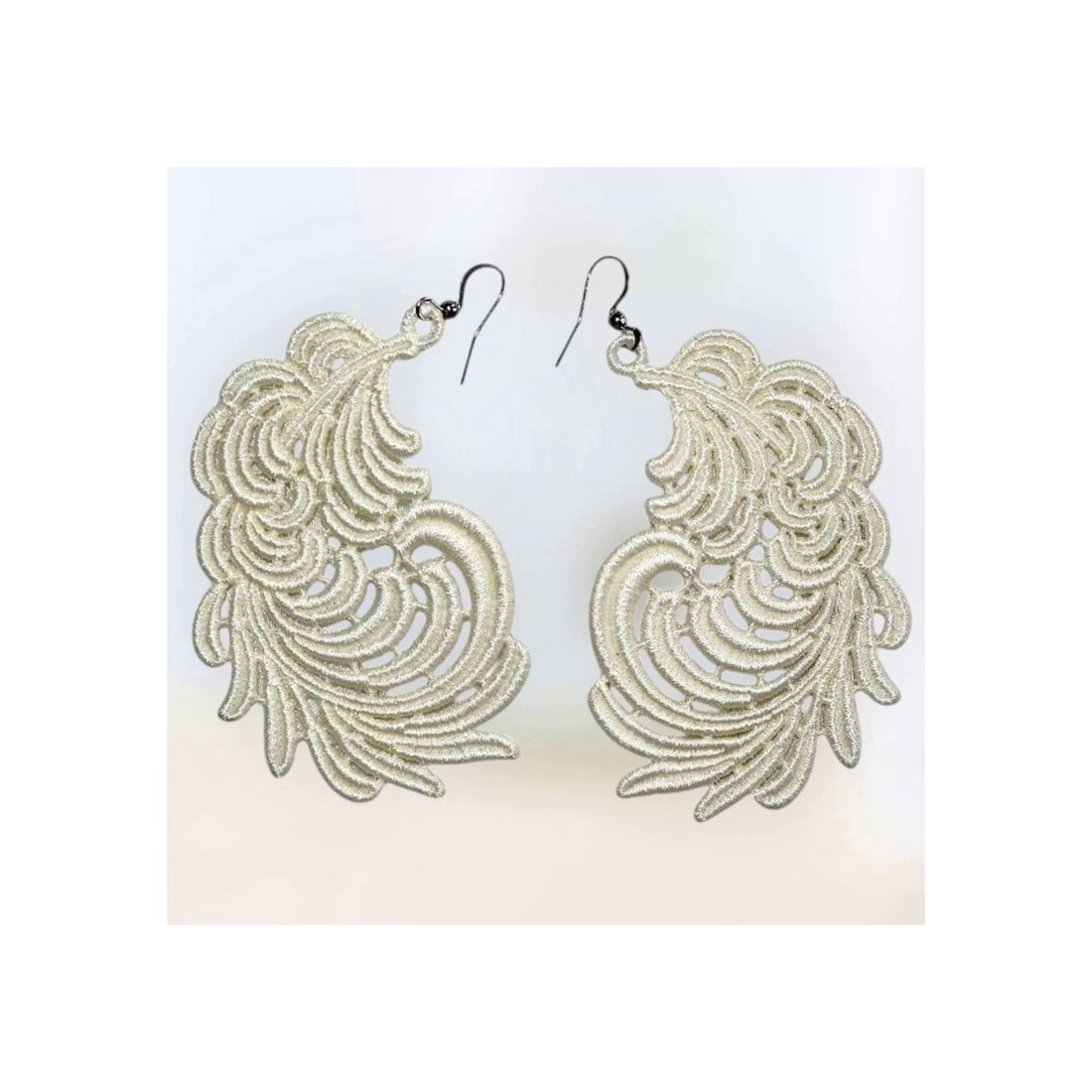 Cercei aripi albe  - accesorii nuntă - bijuterii mireasă - cercei mireasă - Artynos.ro
