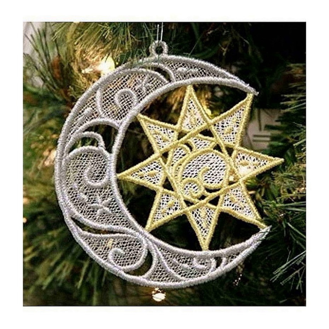 Decoratine Craciun Luna si Stea - crăciun - decorațiuni de crăciun de casă - globuri de crăciun - Artynos.ro