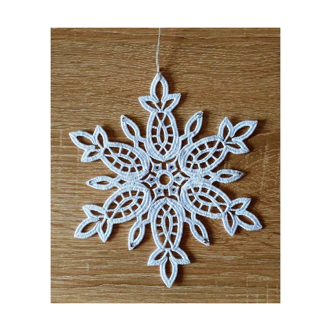 Fulg de Zapada 2D cu Cristale - crăciun - decorațiuni de crăciun de casă - globuri de crăciun - Artynos.ro
