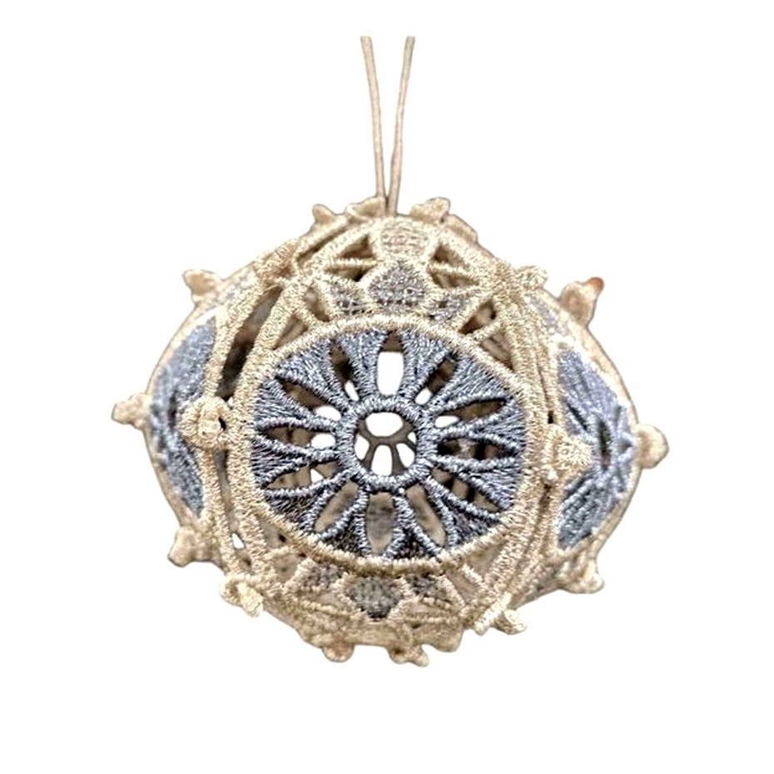 Globulet 3D Alb cu Degrade Glitter - crăciun - decorațiuni de crăciun de casă - globuri de crăciun - Artynos.ro