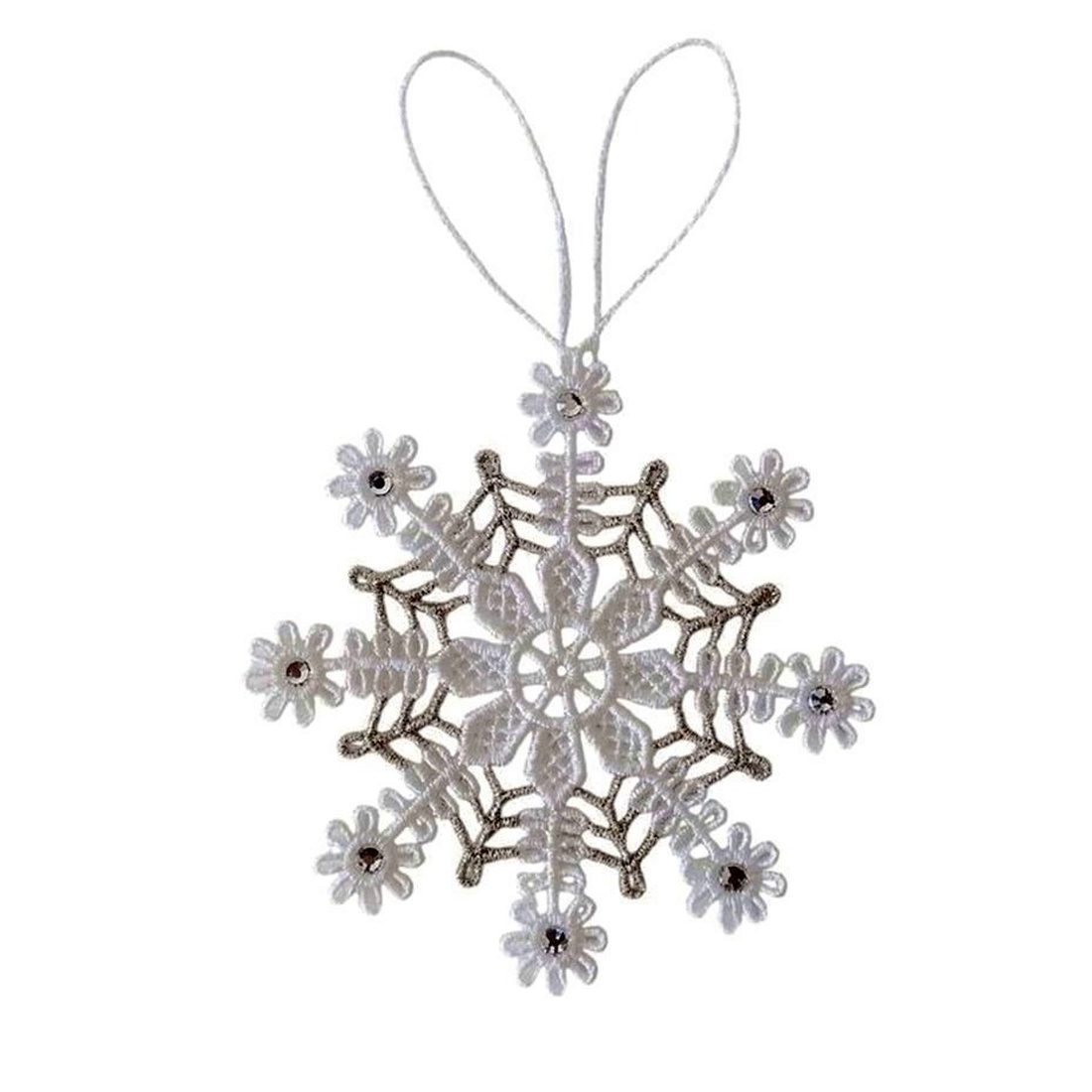 Set 6 Fulgi de Zapada cu Cristale - crăciun - decorațiuni de crăciun de casă - globuri de crăciun - Artynos.ro