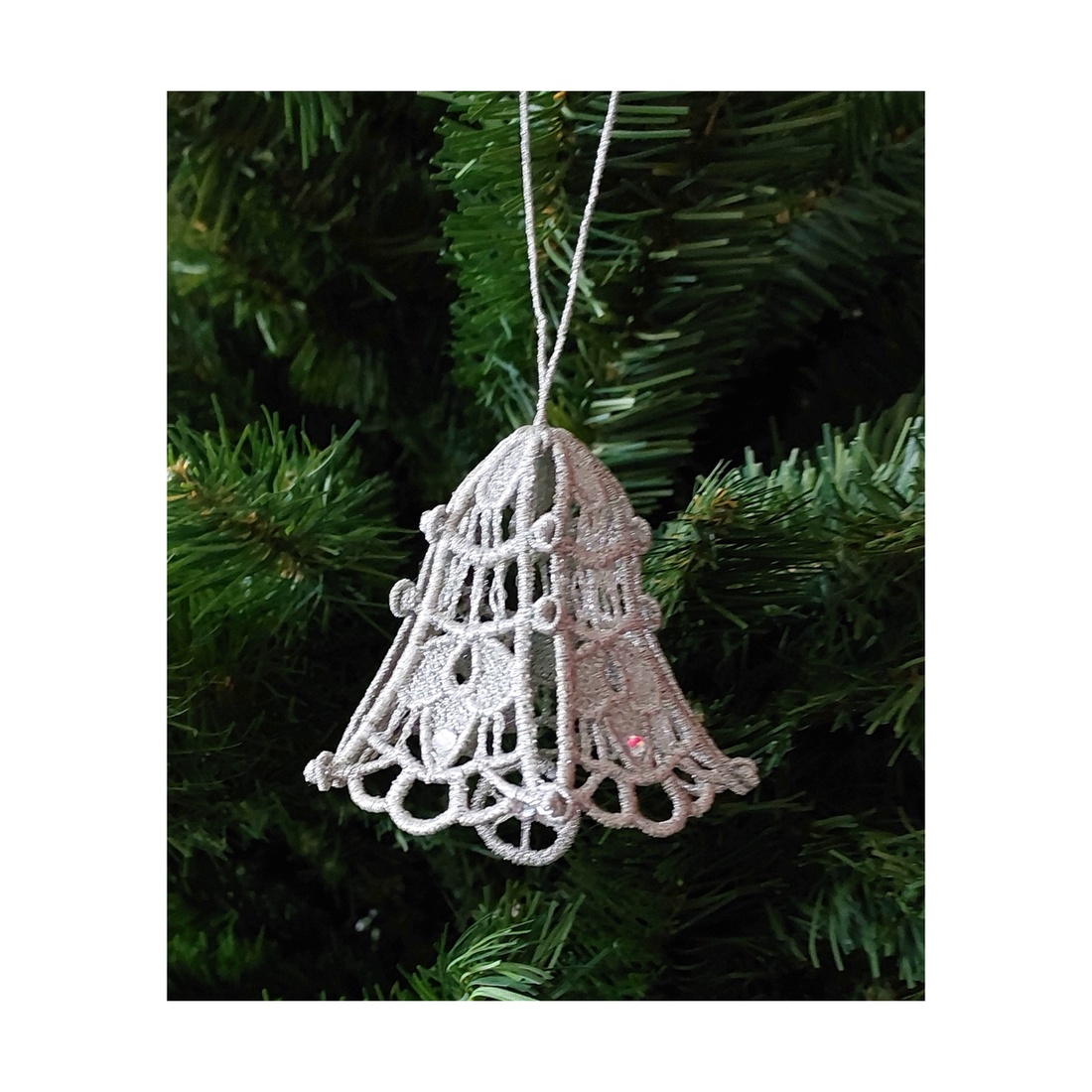 Clopotel 3D Argintiu - crăciun - decorațiuni de crăciun de casă - globuri de crăciun - Artynos.ro