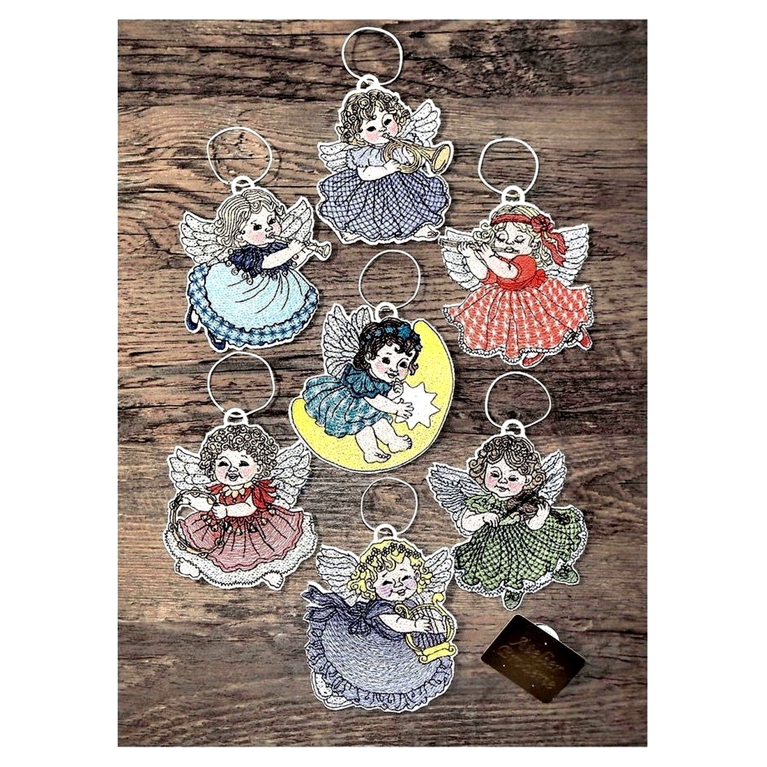 Ingeri cu instrumente muzicale - crăciun - decorațiuni de crăciun de casă - figurine pentru pomul de crăciun - Artynos.ro