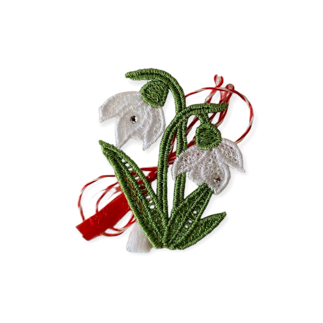 Martisor ghiocei cu Cristale - bijuterii - mărțișor - Artynos.ro