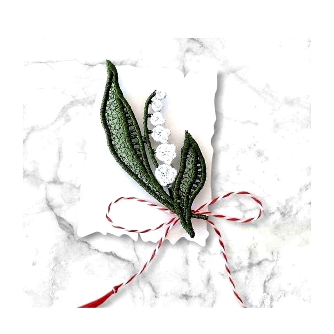 Martisor Margaritar Brodat - bijuterii - mărțișor - Artynos.ro