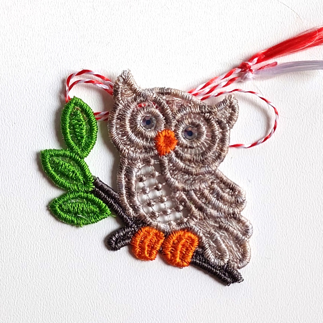 Martisor Bufnita cu Cristale - bijuterii - mărțișor - Artynos.ro