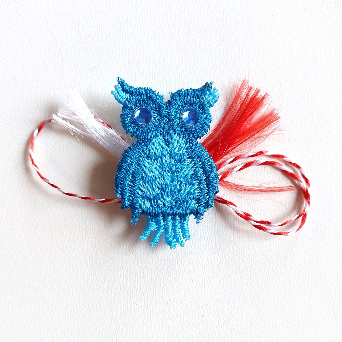 Martisor Bufnita cu Cristale - bijuterii - mărțișor - Artynos.ro