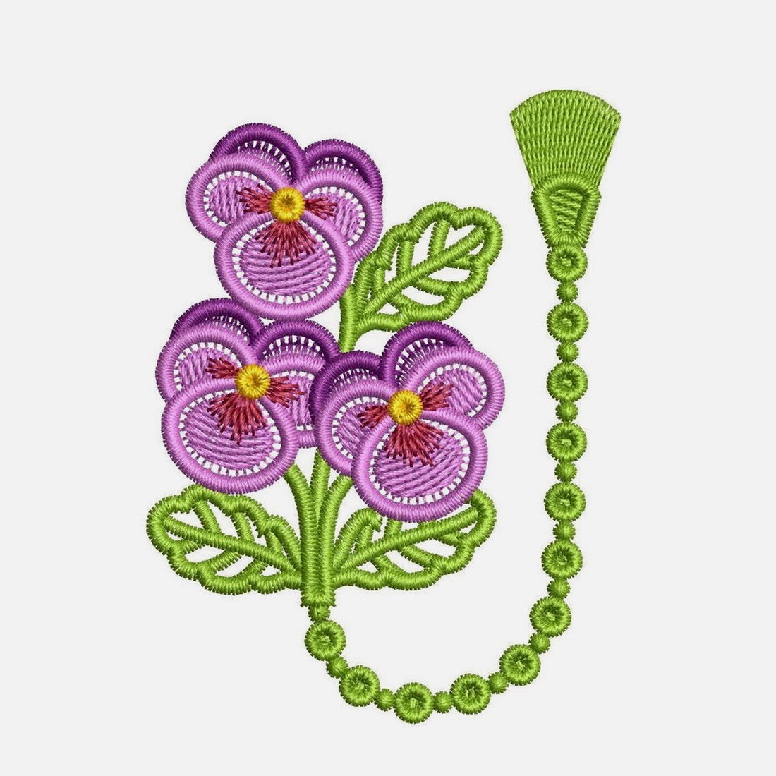 Semn de carte cu panselute - cărți și creații cu tematică muzicală, cadouri - semn de carte - Artynos.ro