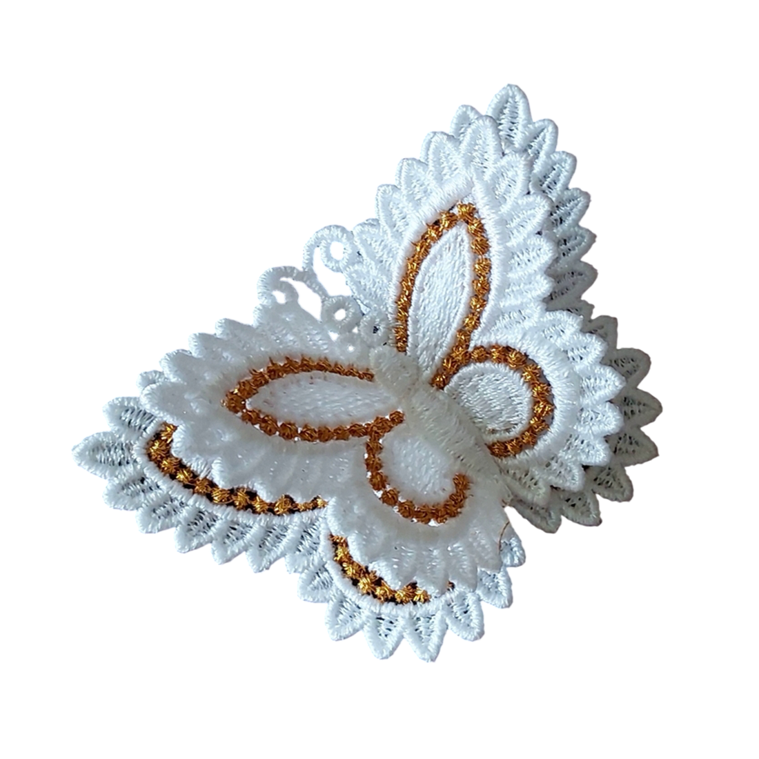 Broșă Fluture Alb Elegant - bijuterii - broșe - Artynos.ro