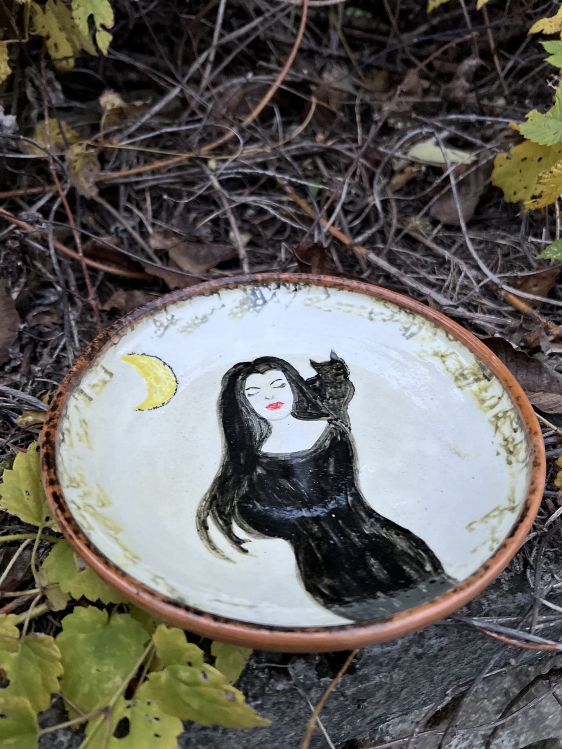 Farfurie de desert din ceramică făcută manual - Midnight 16 cm - casă & stil de viață - accesorii pentru echipamente de bucătărie - accesorii de servire - veselă, farfurii - Artynos.ro