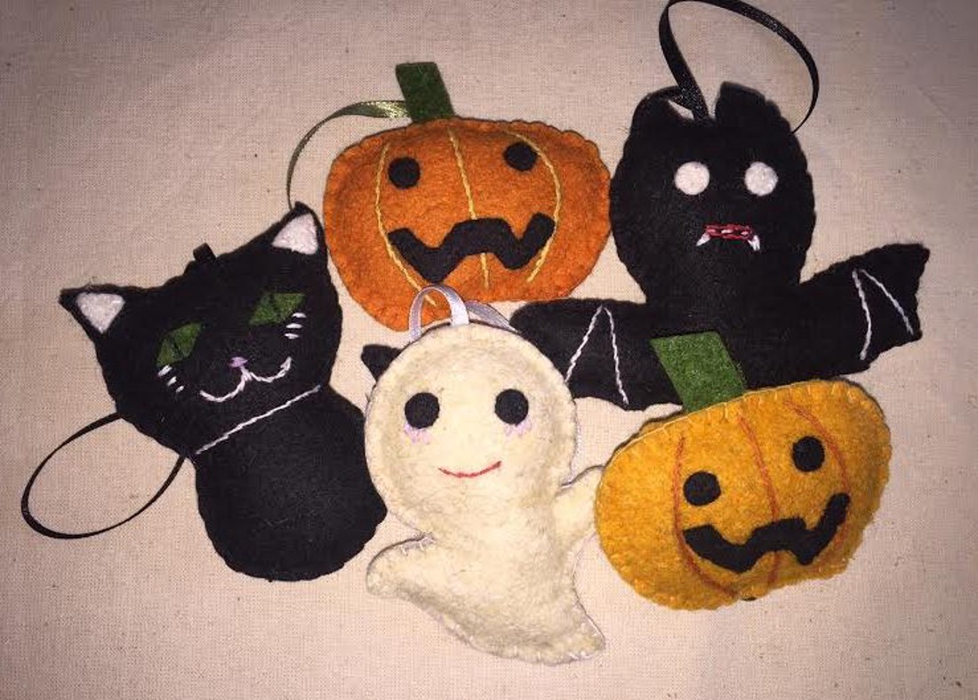 Ornamente de Haloween realizate din pâslă - casă & stil de viață - accesorii pentru decorat casa - halloween - tot ce ai nevoie pentru petrecere! - ornamente de halloween - Artynos.ro