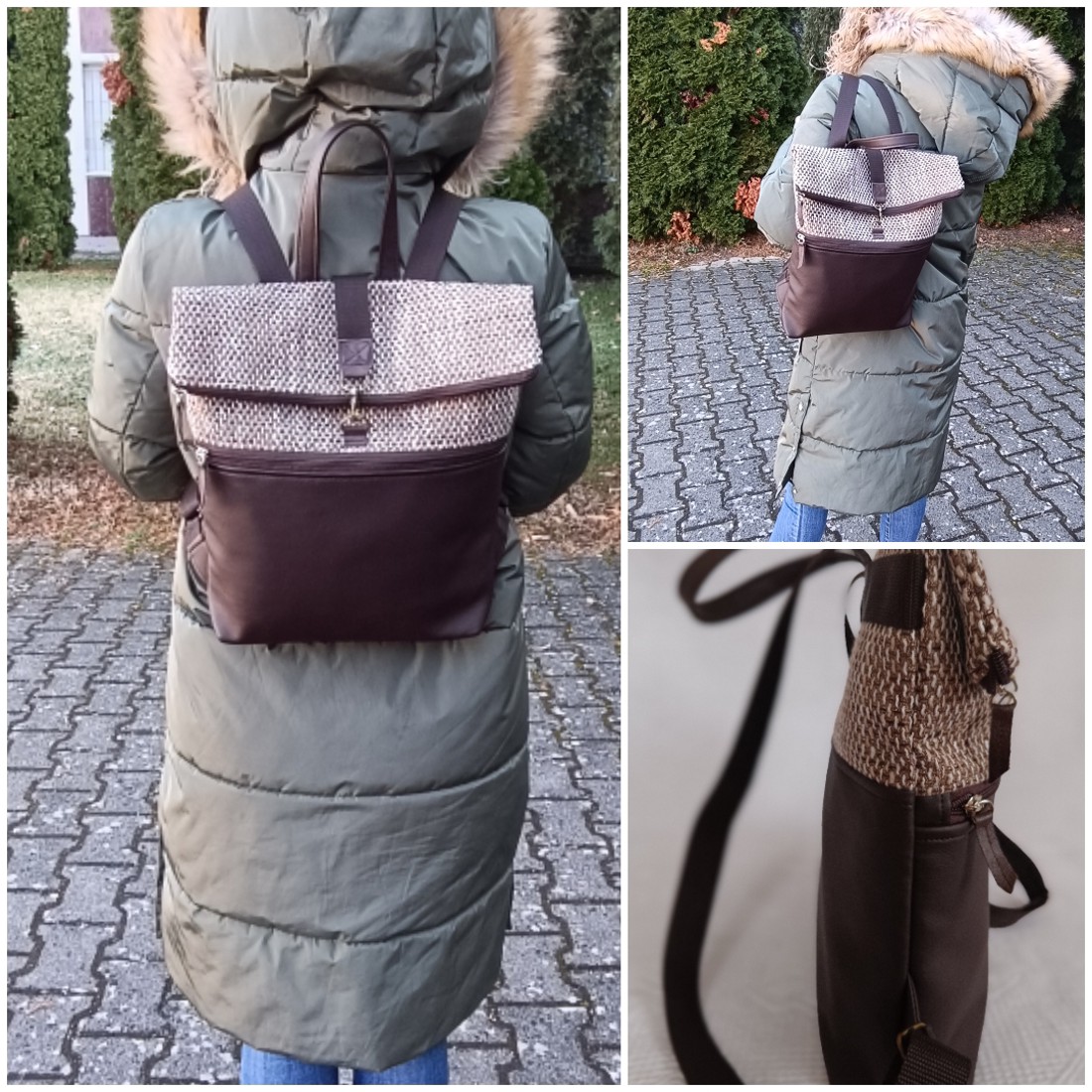 Rucsac elegant maro / rucsac - geantă și husă - genți de umăr și genți de mână - raniță - Artynos.ro