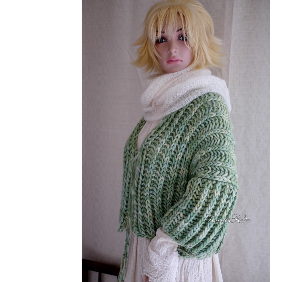 PIUMA MERINO COVER - cardigan exclusiv tricotat manual din lână fină groasă - îmbrăcăminte și modă - haine damă - hanorace, cardigane - Artynos.ro