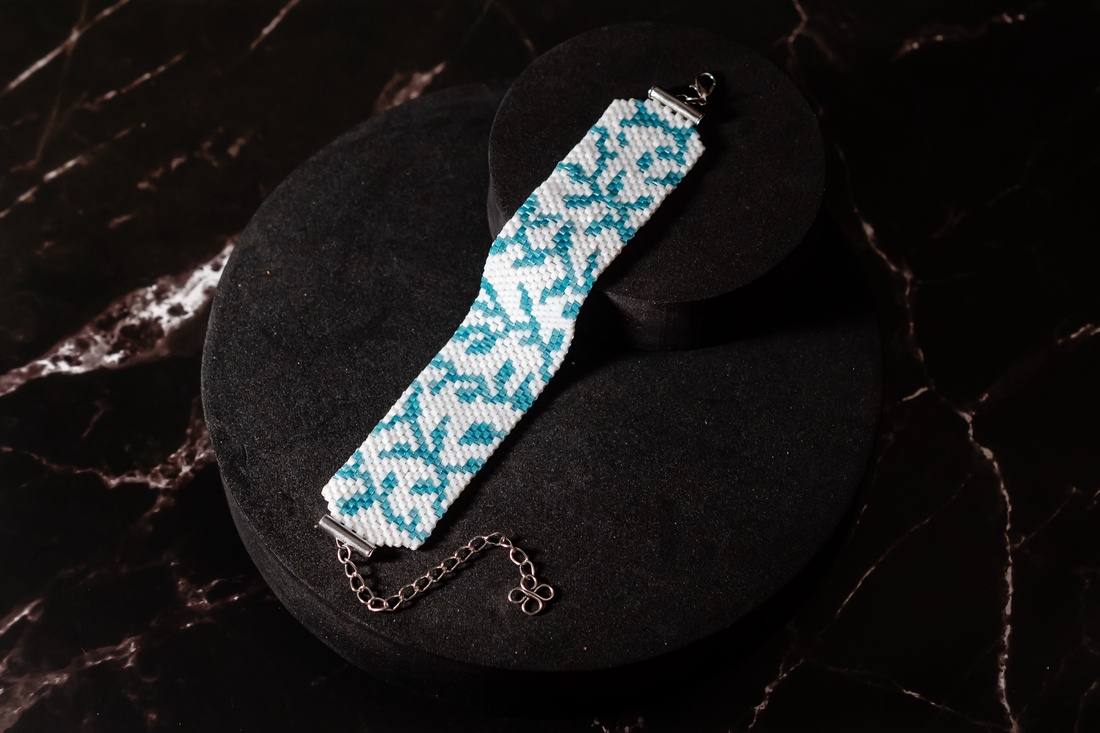 Brățară țesută mărgele miyuki - model Spring - bijuterii - brățări - brățări din mărgele - Artynos.ro