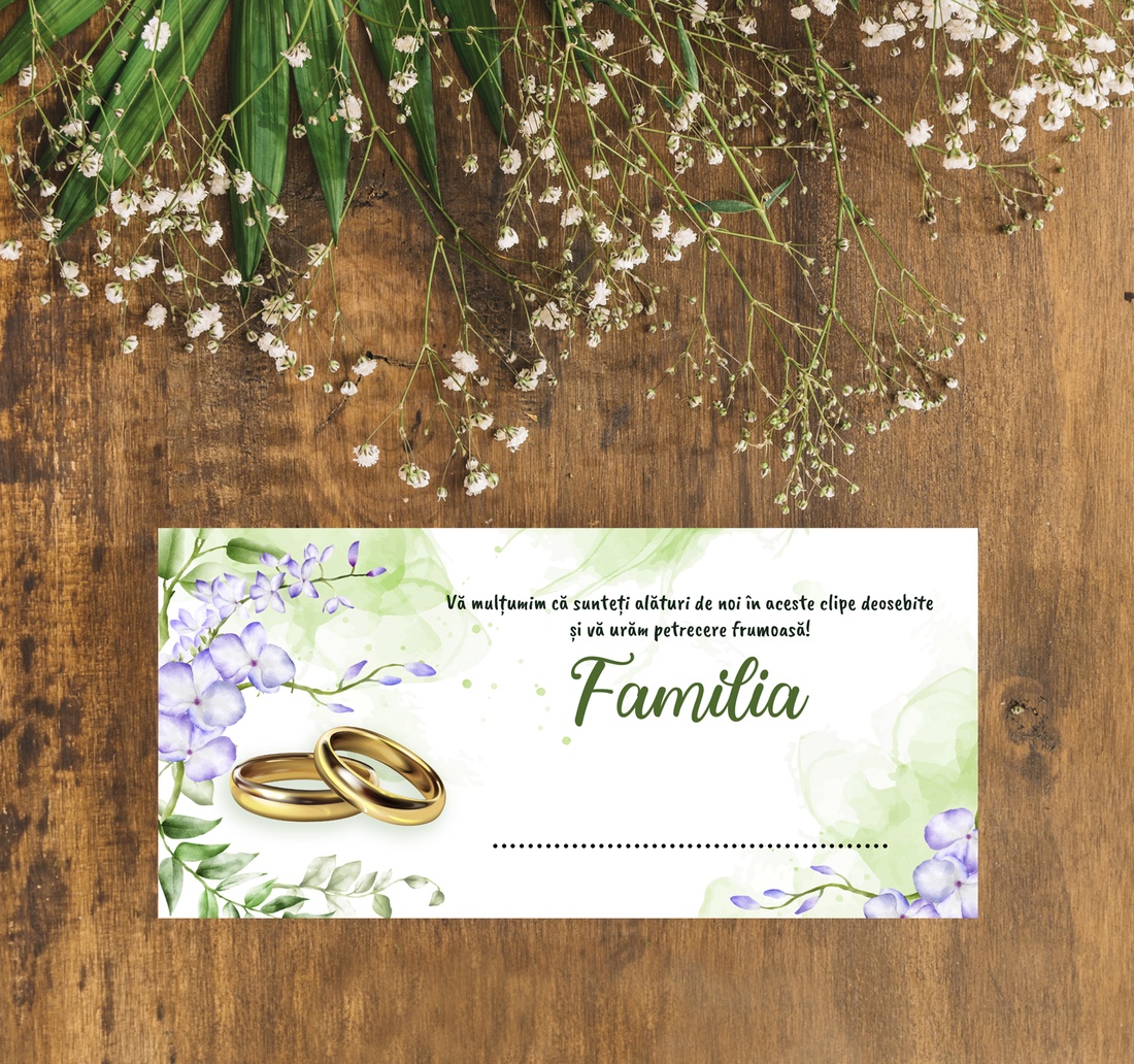 Plic de bani pentru nunta, model elegant cu verighete aurii, flori violet, frunze verzi, mesaj de multumire - accesorii nuntă - amintiri și cadouri de nuntă - cadou nuntă - plic de bani, card - Artynos.ro Plic de bani pentru nunta, model elegant cu verighete aurii, flori violet, frunze verzi, mesaj de multumire - accesorii nuntă - amintiri și cadouri de nuntă - cadou nuntă - plic de bani, card - Artynos.ro