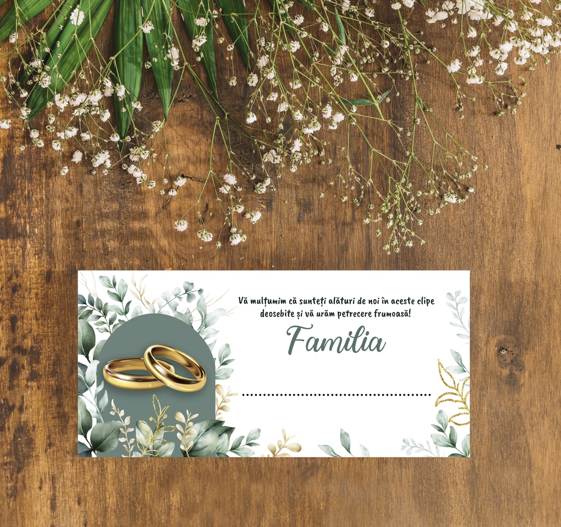 Plic de bani pentru nunta, model elegant cu verighete aurii si decor floral verde, mesaj de multumire - accesorii nuntă - amintiri și cadouri de nuntă - cadou nuntă - plic de bani, card - Artynos.ro Plic de bani pentru nunta, model elegant cu verighete aurii si decor floral verde, mesaj de multumire - accesorii nuntă - amintiri și cadouri de nuntă - cadou nuntă - plic de bani, card - Artynos.ro