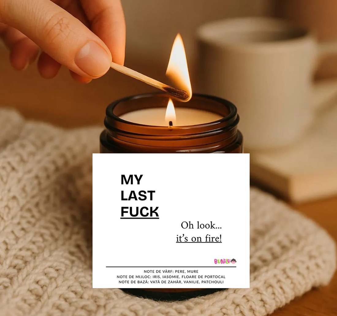 Lumanare parfumata din ceara naturala, in recipient de sticla cu capac, cadou cu eticheta amuzanta - casă & stil de viață - lumânări, parfumuri, arome - lumânare - lumânări artizanale - Artynos.ro