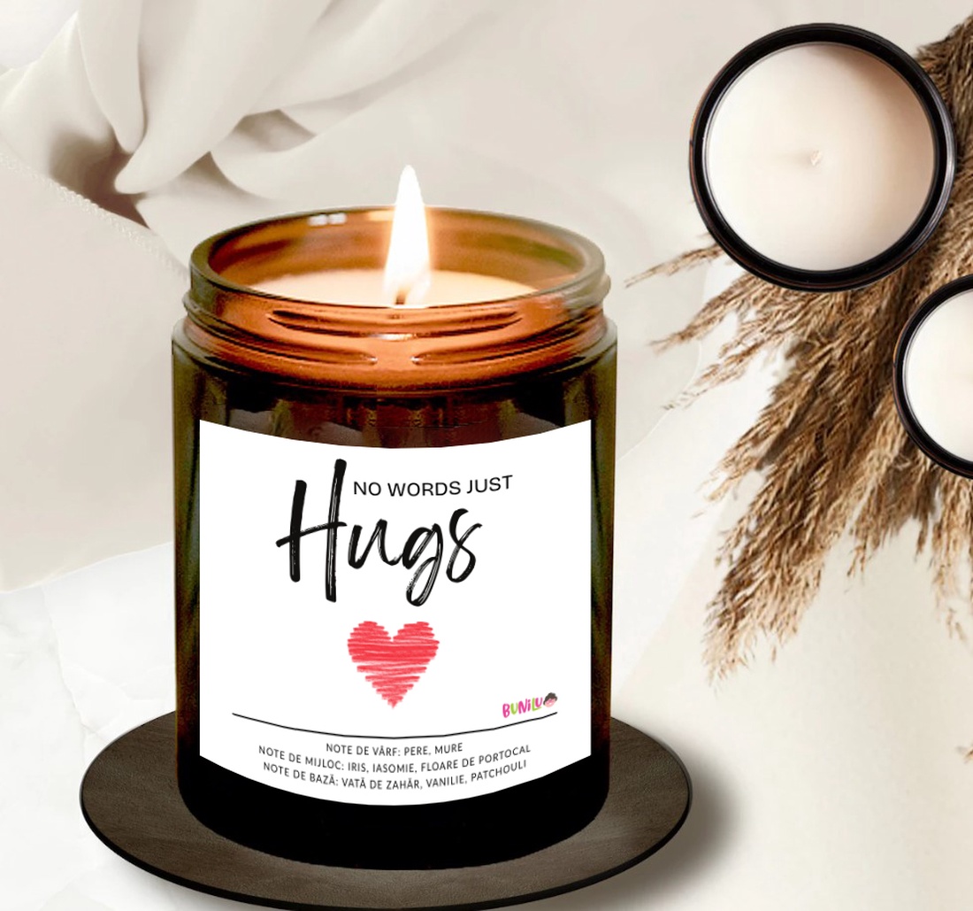 Lumanare parfumata din ceara naturala, in recipient de sticla cu capac, cadou cu eticheta Iubire - casă & stil de viață - lumânări, parfumuri, arome - lumânare - lumânări artizanale - Artynos.ro