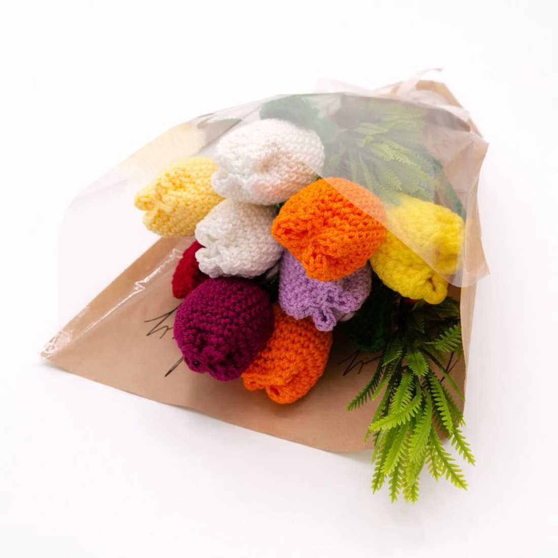 Buchet lalele crosetate � flori crosetate multicolore - casă & stil de viață - decorațiuni de casă - accesorii florale - buchete de flori - Artynos.ro