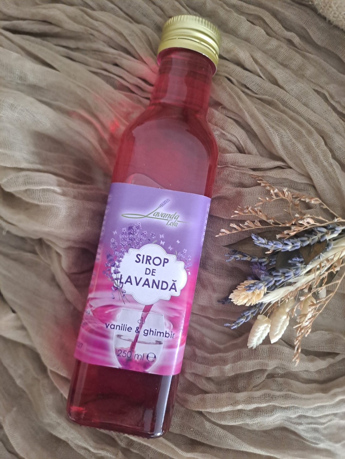 Sirop de lavandă,vanilie și ghimbir Lola Natural Beauty ,250 ml - alimente - siropuri de casă - Artynos.ro