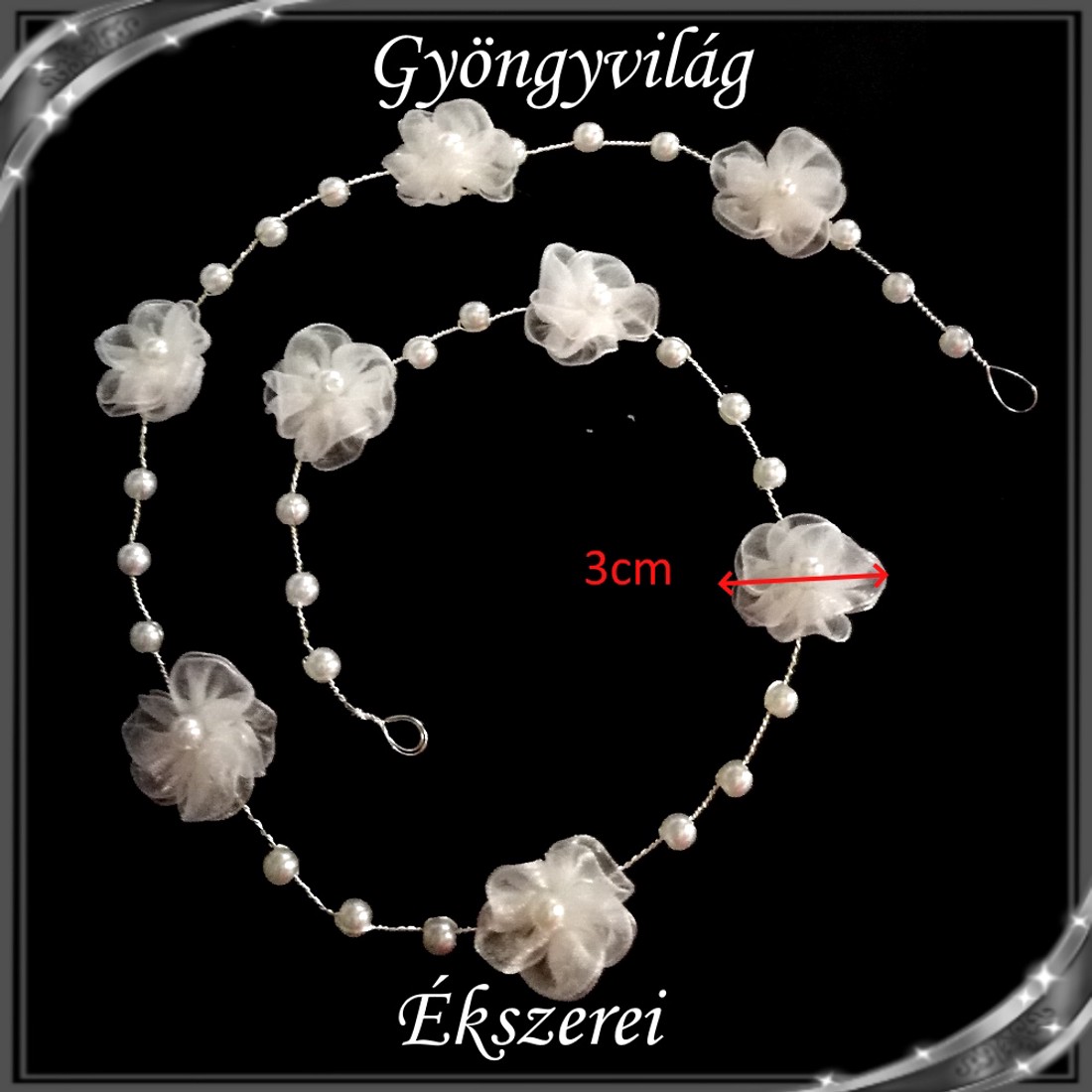 Bijuterii, ornamente de păr, catarame de păr: nuntă, mireasă, ornament de păr casual, S-H-FÜ01-60 60cm - accesorii nuntă - ornamente de păr de nuntă - ornamente de păr mireasă - Artynos.ro