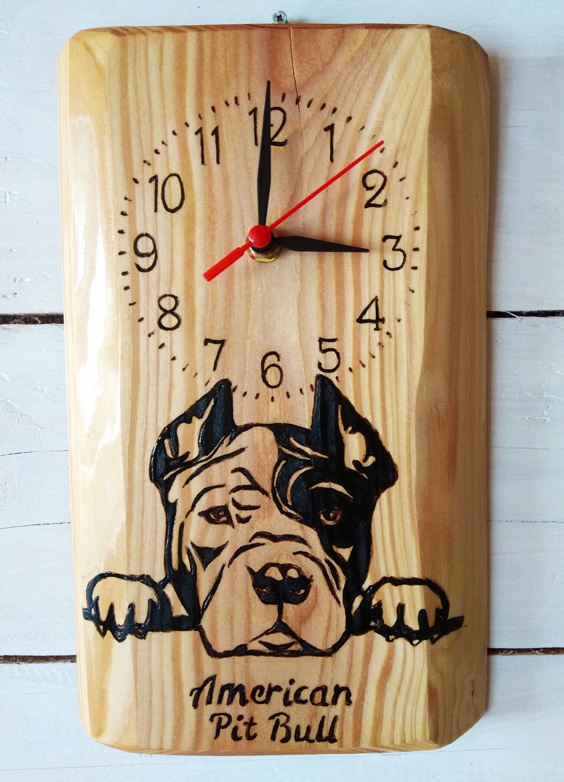 Câine Pit Bull pe ceas de perete - - Artynos.ro Câine Pit Bull pe ceas de perete - - Artynos.ro