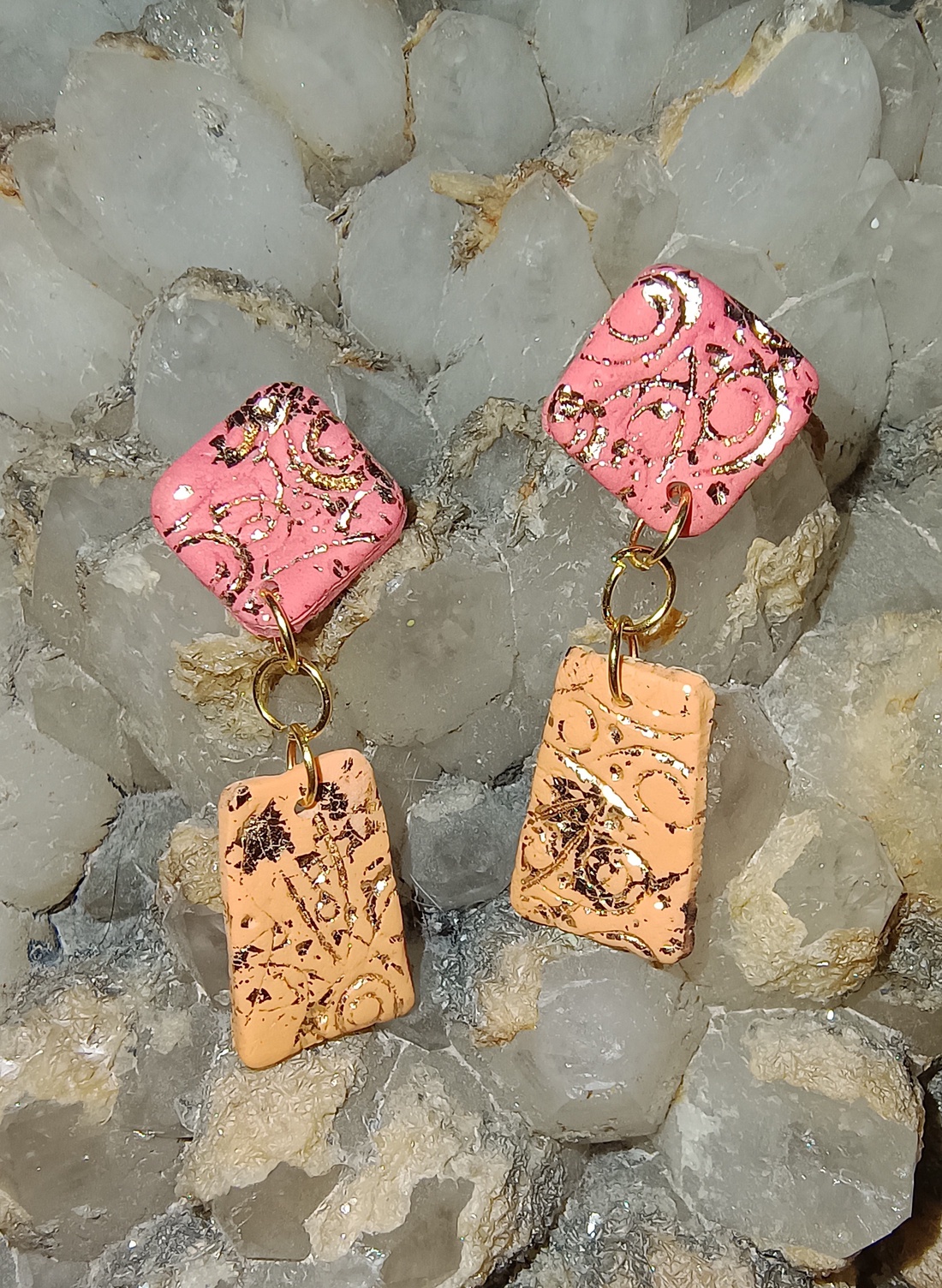 Somon - bijuterii - cercei - cercei din rășină - Artynos.ro