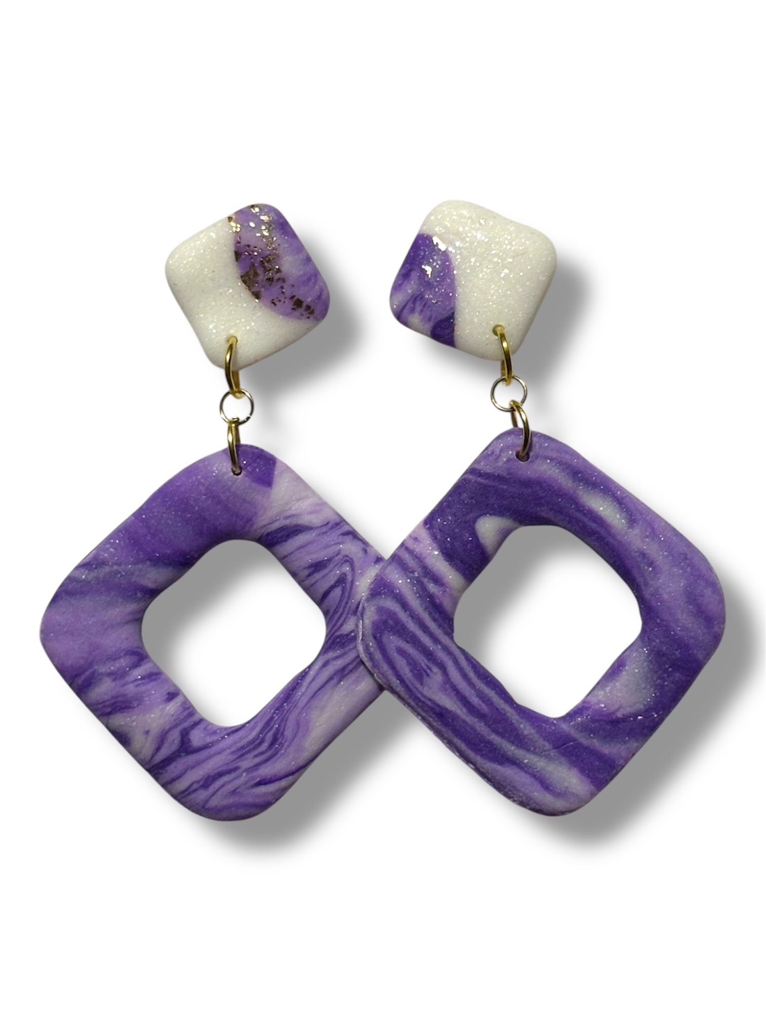 Lila - bijuterii - cercei - cercei lungi - Artynos.ro