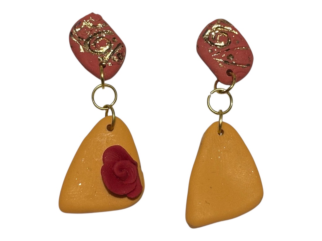 Somon - bijuterii - cercei - cercei din rășină - Artynos.ro