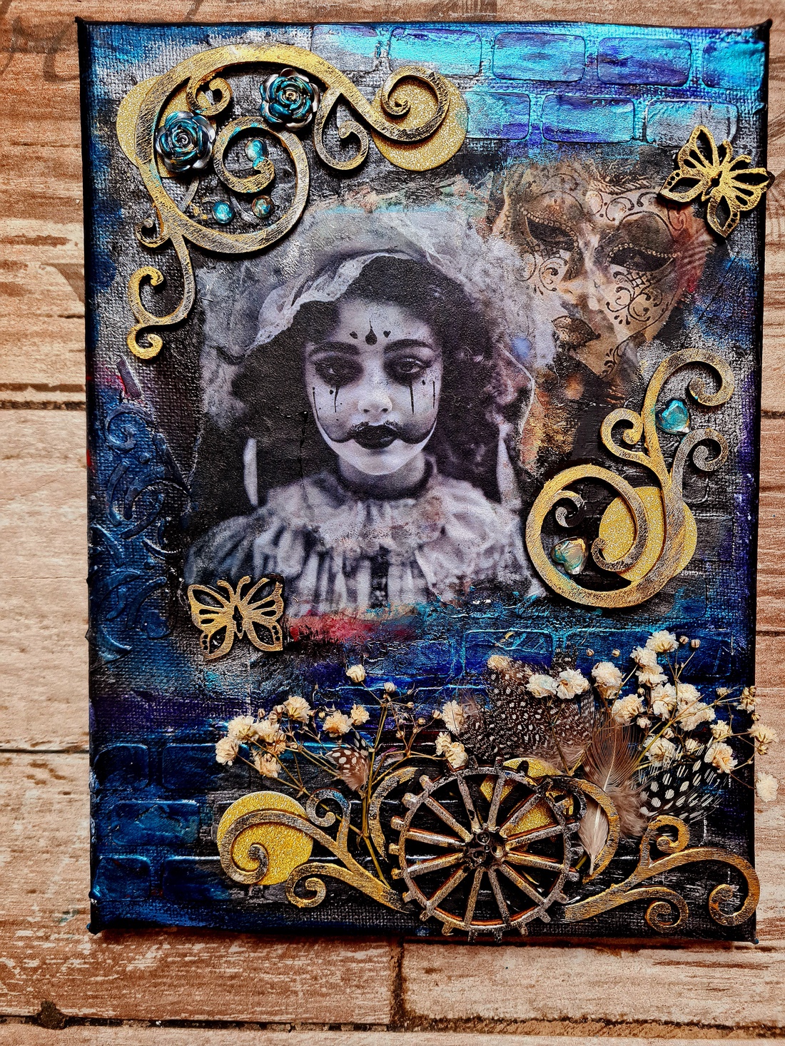 Portret - arte vizuale și accesorii  - picturi - picturi în tehnică mixtă - Artynos.ro