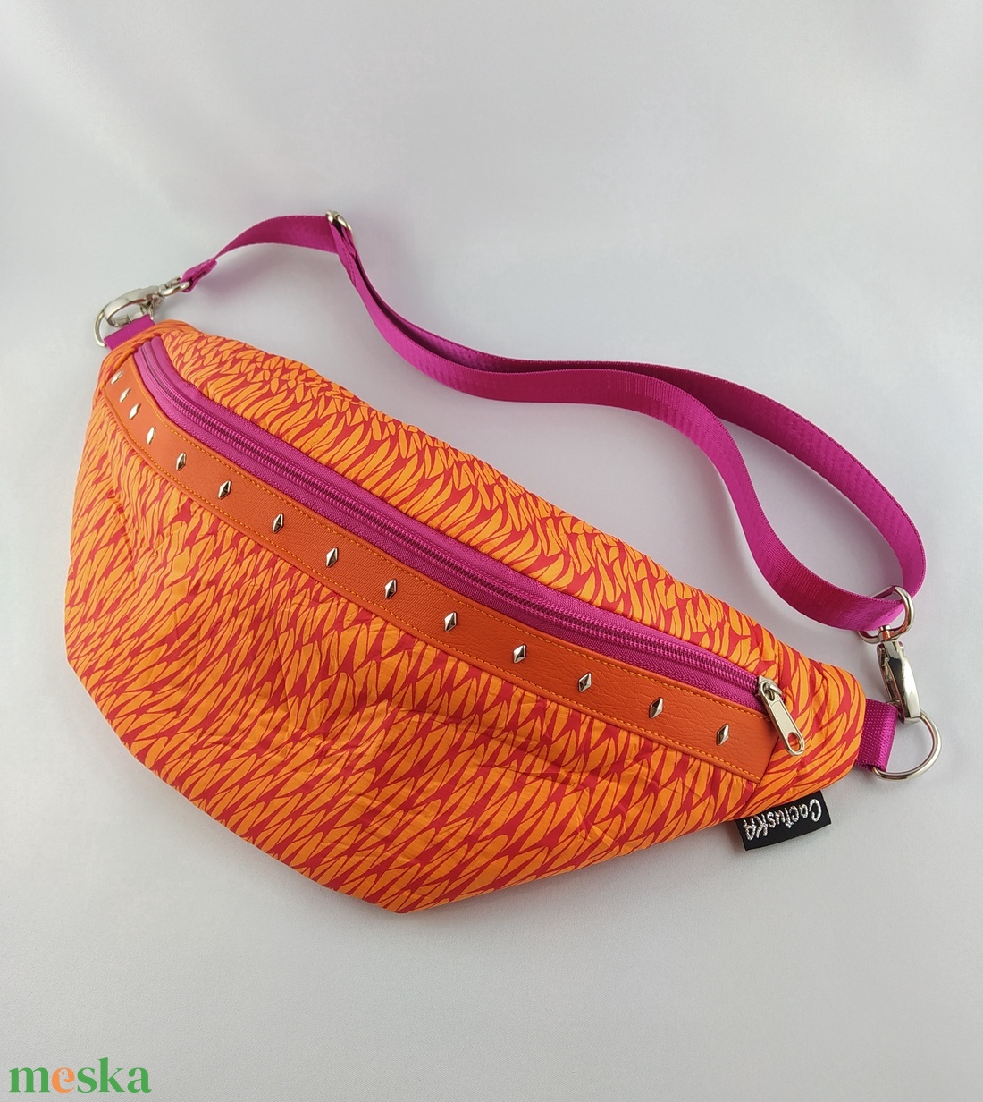 Geantă tip centură / crossbody - roz-portocaliu - genți și portofele - genți de mână și umăr - geantă crossbody - Artynos.ro