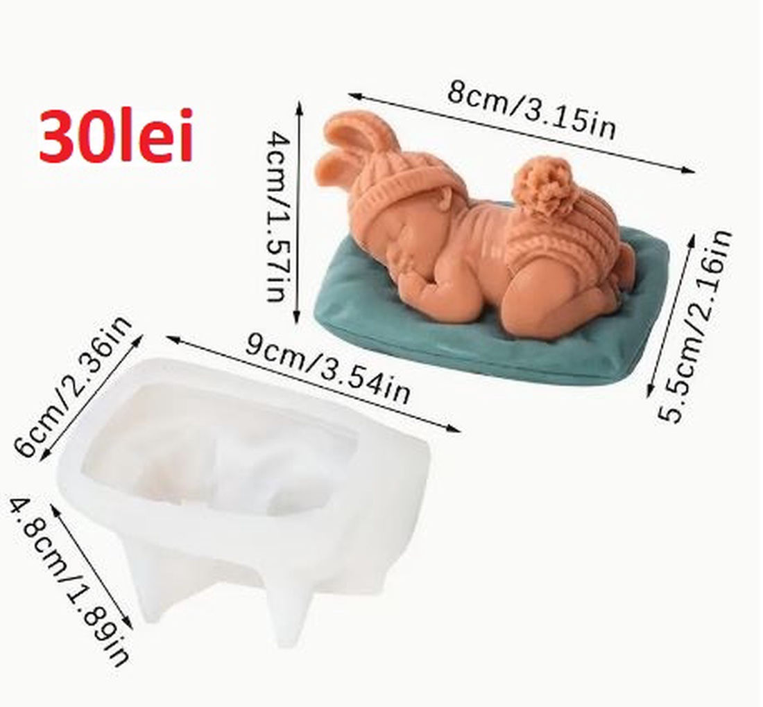 Matrite Silicon pentru Lumanari/Sapun/Ipsos- Bebelus, Aripi de inger - accessorii și unelte - unelte, instrumente - șabloane - Artynos.ro