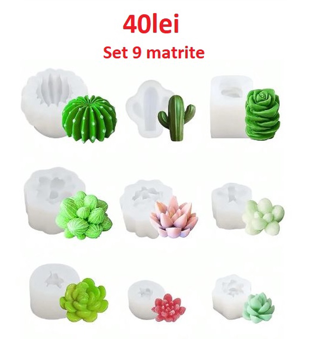 Matrite din Silicon pentru Wax Melts  lumanari, sapun, ipsos - accessorii și unelte - materie primă mixtă - lumânare - Artynos.ro