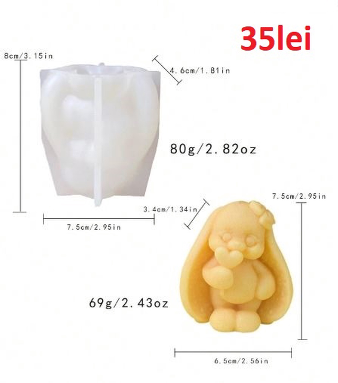 Matrite din Silicon pentru Marturii Botez Animale lumanari, sapun, ipsos - accessorii și unelte - materie primă mixtă - lumânare - Artynos.ro