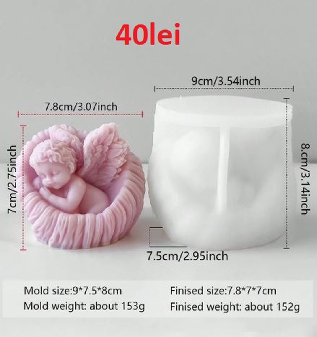 Matrite din Silicon pentru Marturii Ingeras lumanari, sapun, ipsos - accessorii și unelte - materie primă mixtă - lumânare - Artynos.ro