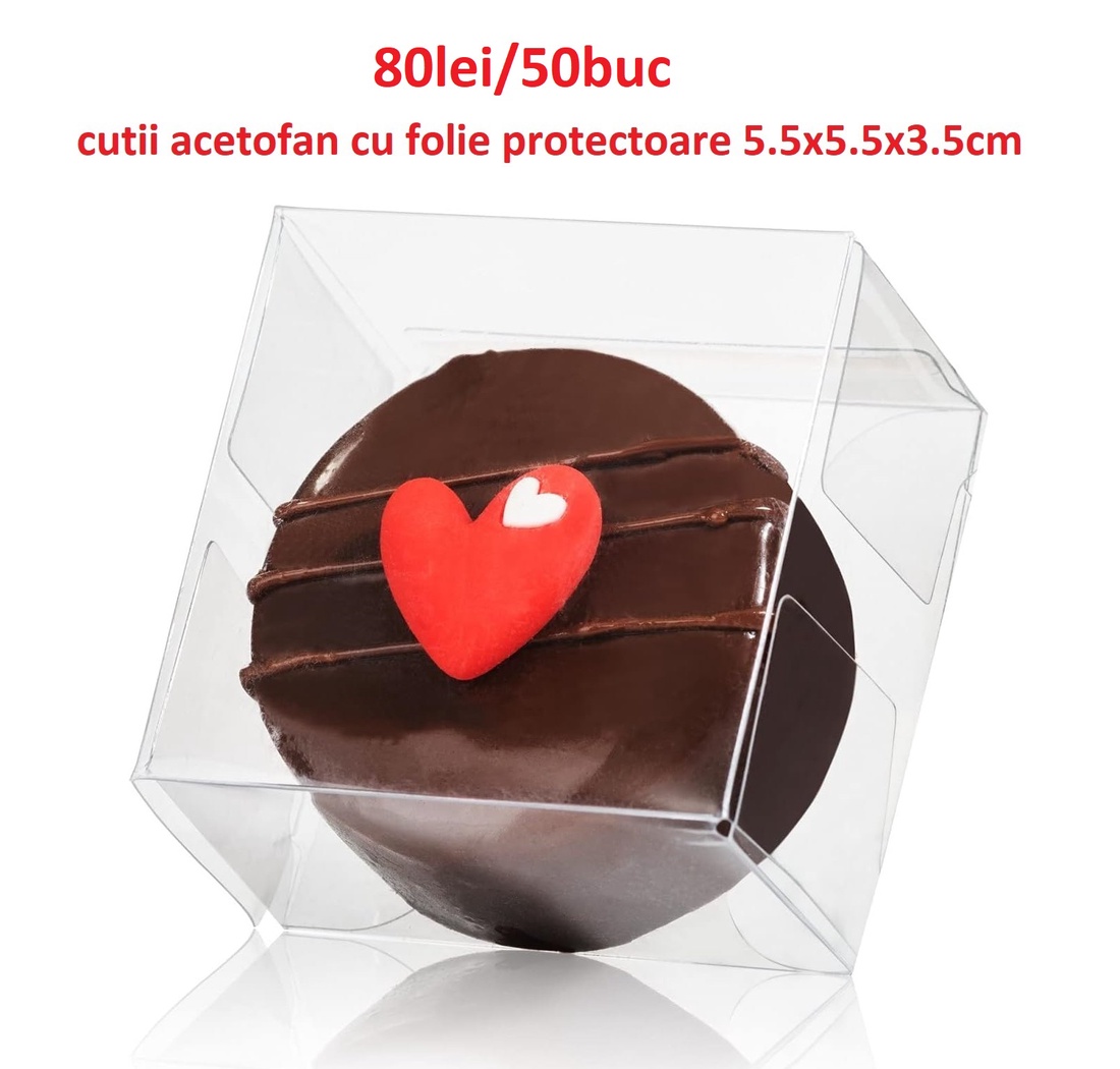 Cutii acetofan diverse marimi: 5x5x5, 5.5X5.5x3.5, 6x6x6 pt. marturii - accessorii și unelte - material de împachetare - cutie, cilindru - Artynos.ro Cutii acetofan diverse marimi: 5x5x5, 5.5X5.5x3.5, 6x6x6 pt. marturii - accessorii și unelte - material de împachetare - cutie, cilindru - Artynos.ro