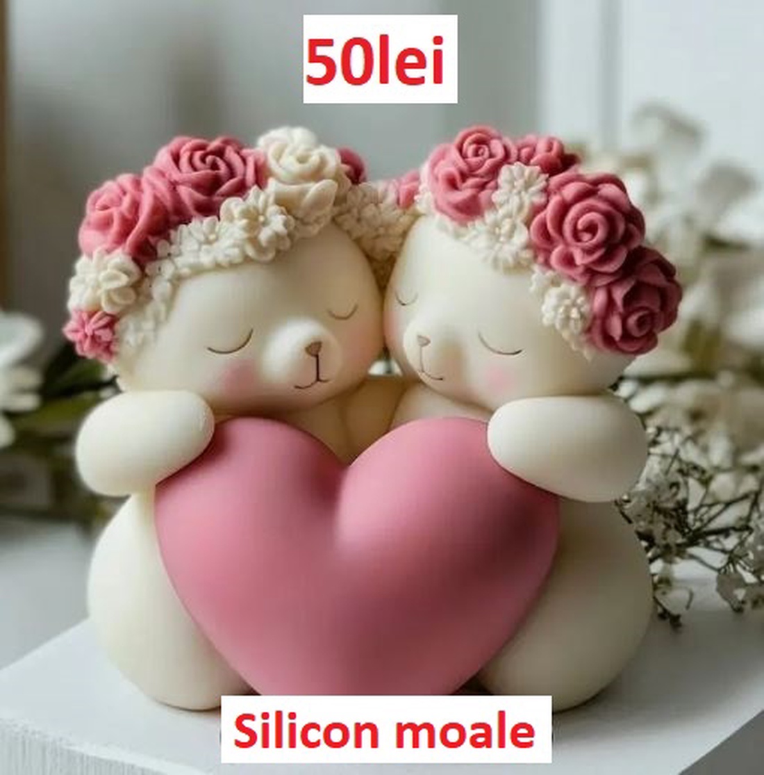 Matrite din Silicon pentru Marturii Botez Ursulet part 2  lumanari, sapun, ipsos - accessorii și unelte - materie primă mixtă - lumânare - Artynos.ro