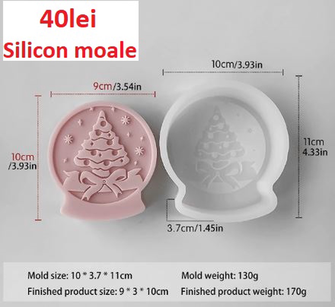 Matrite din Silicon pentru Craciun part 2 lumanari, sapun, ipsos - accessorii și unelte - materie primă mixtă - lumânare - Artynos.ro
