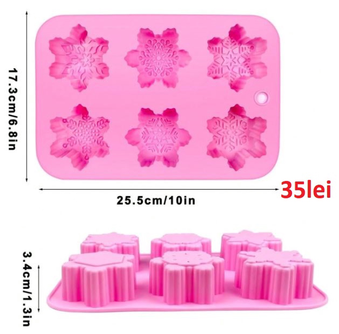 Matrite din Silicon pentru Craciun part 2 lumanari, sapun, ipsos - accessorii și unelte - materie primă mixtă - lumânare - Artynos.ro