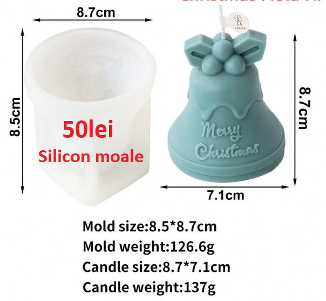 Matrite din Silicon pentru Craciun part 4  lumanari, sapun, ipsos - accessorii și unelte - materie primă mixtă - lumânare - Artynos.ro