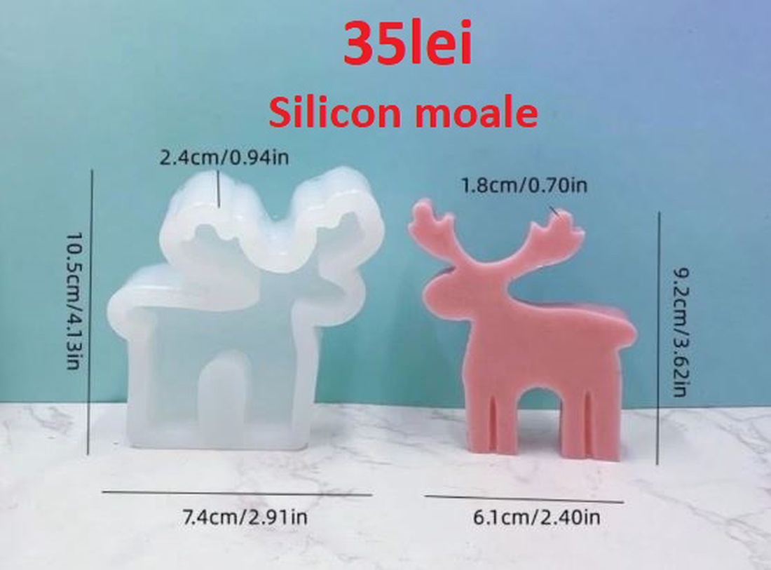 Matrite din Silicon pentru Craciun part 4  lumanari, sapun, ipsos - accessorii și unelte - materie primă mixtă - lumânare - Artynos.ro