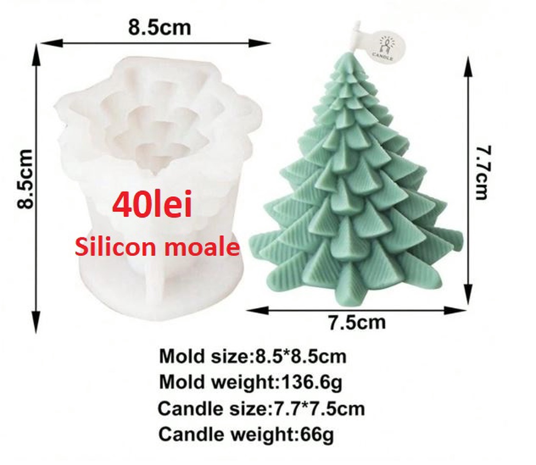 Matrite din Silicon pentru Craciun part 4  lumanari, sapun, ipsos - accessorii și unelte - materie primă mixtă - lumânare - Artynos.ro