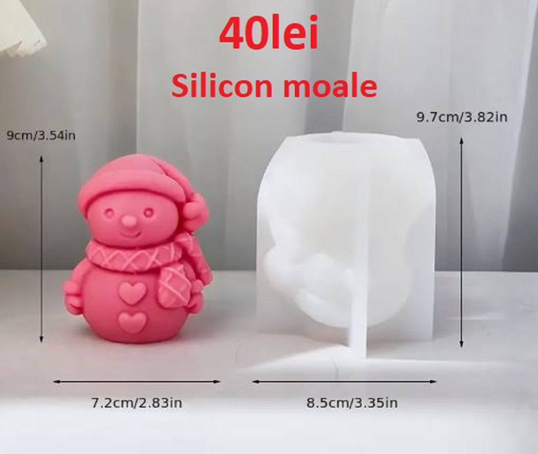 Matrite din Silicon pentru Craciun part 7 lumanari, sapun, ipsos - accessorii și unelte - materie primă mixtă - lumânare - Artynos.ro